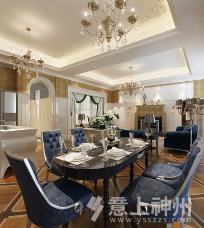 裝飾裝修,歐式新古典風格,餐廳裝修,裝修設計,裝修效果